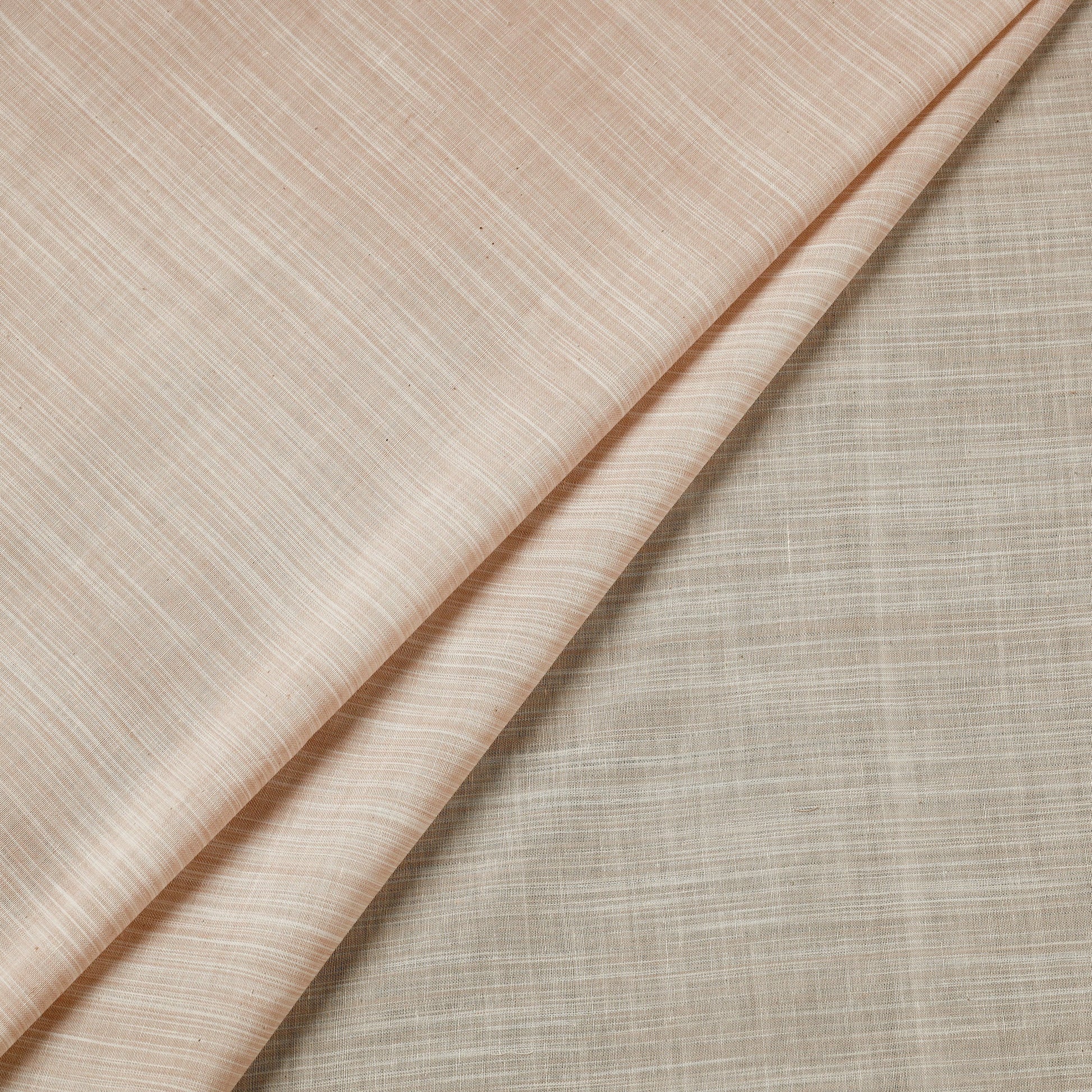 Beige - Mangalagiri Plain Handloom Cotton Fabric