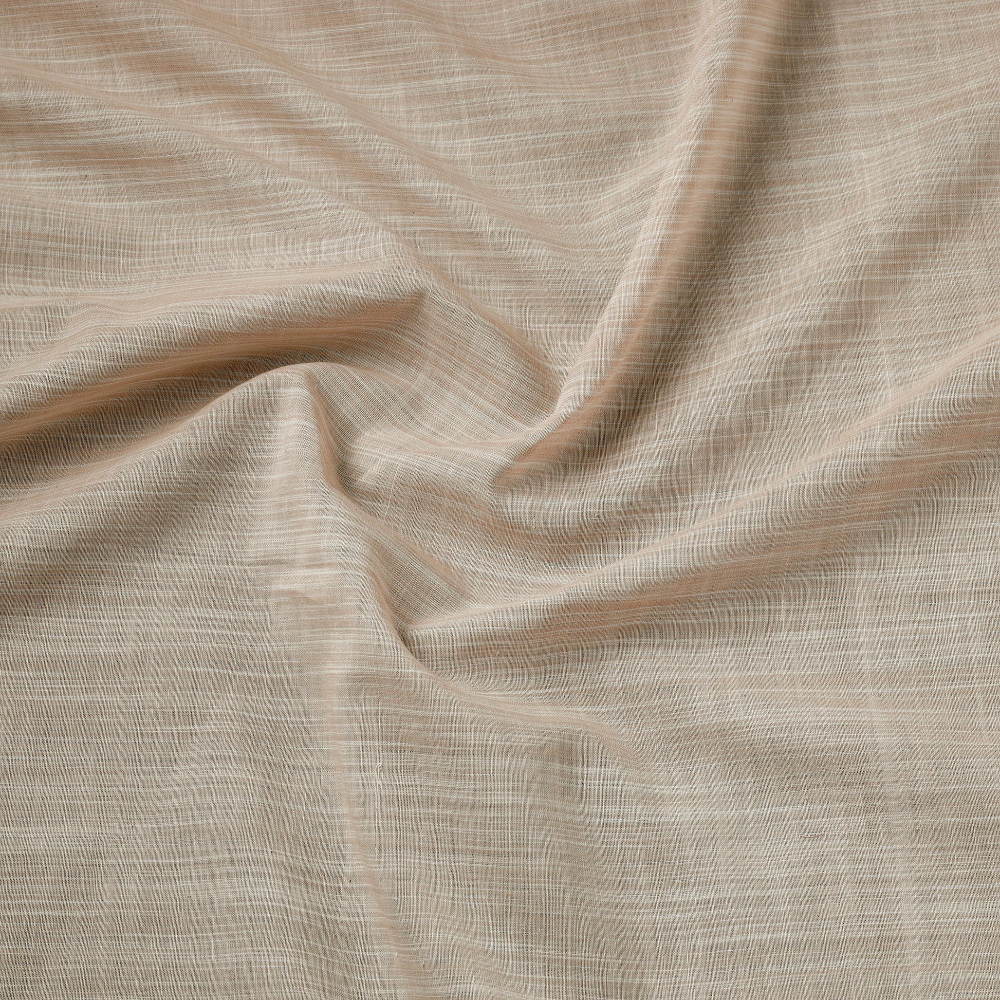 Beige - Mangalagiri Plain Handloom Cotton Fabric