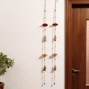 Banaras Handpainted Wooden & Beadwork Decorative Hangings (Set of 2)