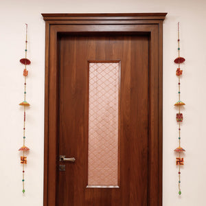 Banaras Handpainted Wooden & Beadwork Decorative Hangings (Set of 2)
