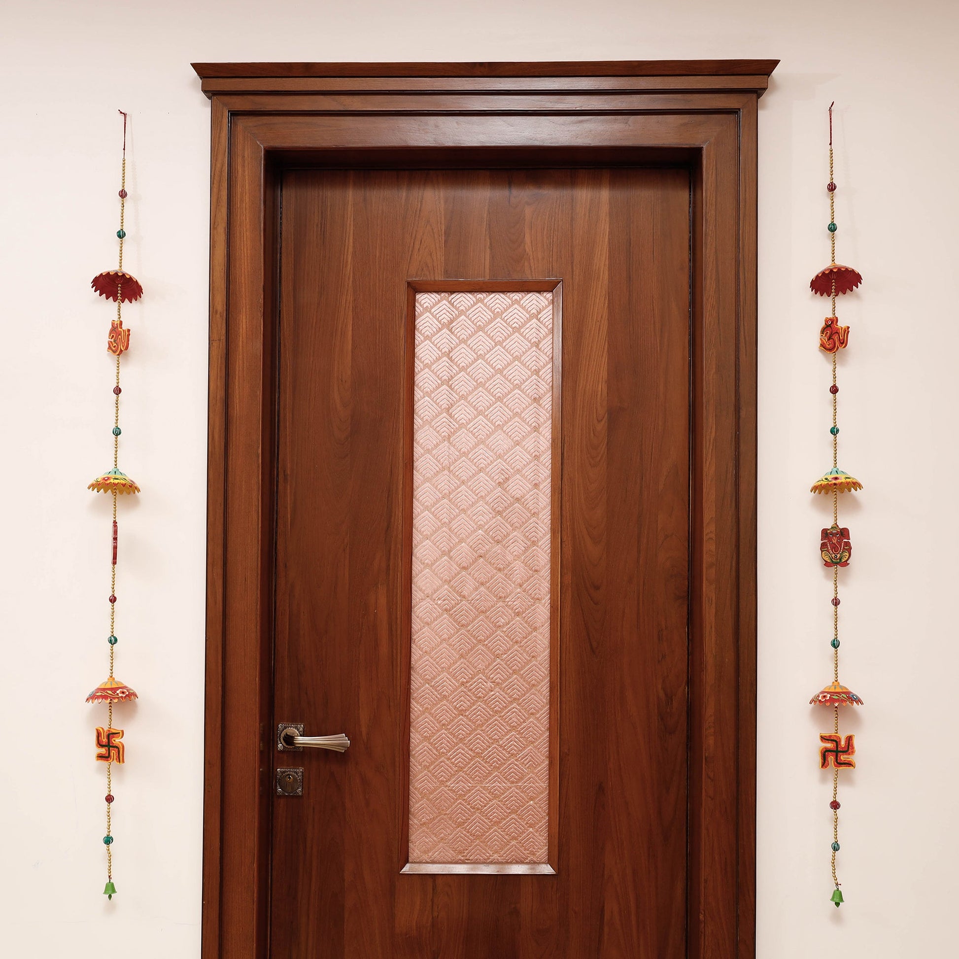 Banaras Handpainted Wooden & Beadwork Decorative Hangings (Set of 2)