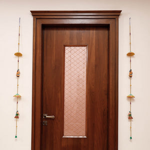 Banaras Handpainted Wooden & Beadwork Decorative Hangings (Set of 2)