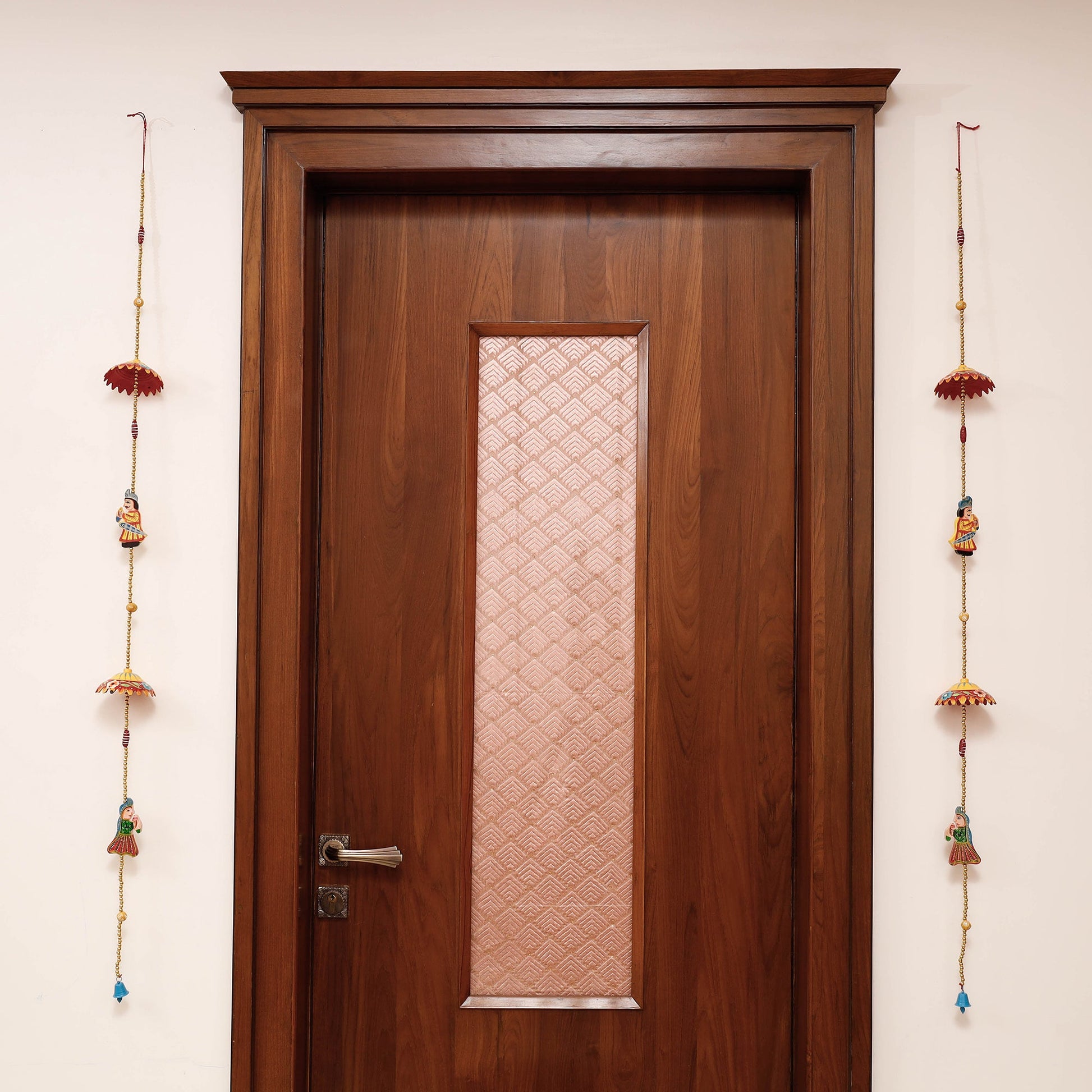 Banaras Handpainted Wooden & Beadwork Decorative Hangings (Set of 2)
