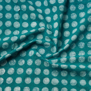 Blue - Hand Block Printed Cotton Akola Fabric