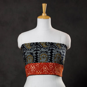 Black - Hand Batik Printed Cotton Blouse Piece