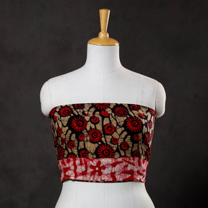 Brown - Hand Batik Printed Cotton Blouse Piece