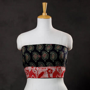 Black - Hand Batik Printed Cotton Blouse Piece