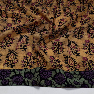 Brown - Hand Batik Printed Cotton Blouse Piece
