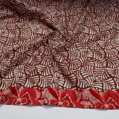 Brown - Hand Batik Printed Cotton Blouse Piece