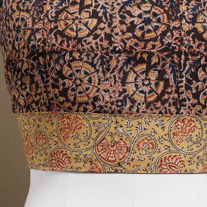 Brown - Rangoli Kalamkari Block Printed Cotton Blouse Piece