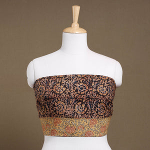 Brown - Rangoli Kalamkari Block Printed Cotton Blouse Piece