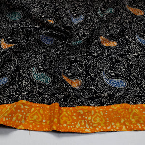 Black - Hand Batik Printed Cotton Blouse Piece