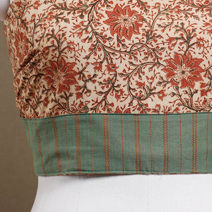 Beige - Rangoli Kalamkari Block Printed Cotton Blouse Piece