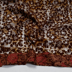 Brown - Hand Batik Printed Cotton Blouse Piece