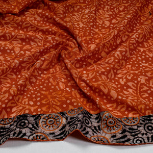 Brown - Hand Batik Printed Cotton Blouse Piece