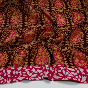 Brown - Hand Batik Printed Cotton Blouse Piece