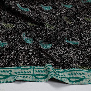 Black - Hand Batik Printed Cotton Blouse Piece