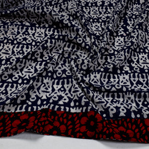 Blue - Hand Batik Printed Cotton Blouse Piece