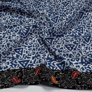 Blue - Hand Batik Printed Cotton Blouse Piece