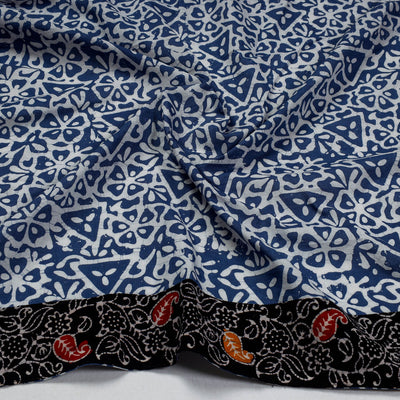 Blue - Hand Batik Printed Cotton Blouse Piece