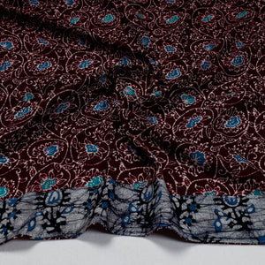 Brown - Hand Batik Printed Cotton Blouse Piece