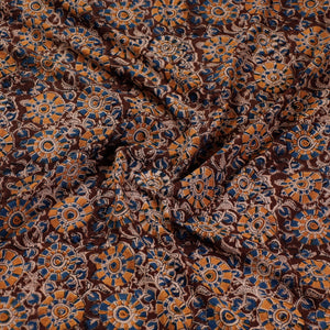 Brown - Rangoli Kalamkari Block Printed Cotton Blouse Piece