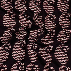 Black - Rangoli Bagh Block Printing Cotton Blouse Piece