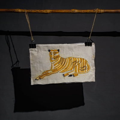 Bengal Kantha Hand Embroidery Silk Wall Hanging (11 x 18 in) 07
