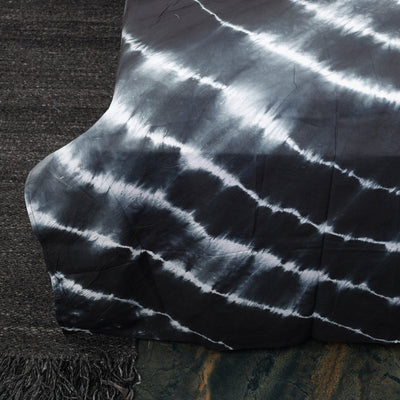 Black - Tie & Dye Cotton Double Shibori Bed Sheet Set