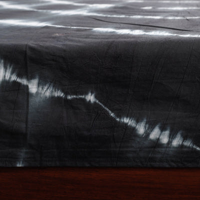 Black - Tie & Dye Cotton Double Shibori Bed Sheet Set