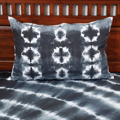 Black - Tie & Dye Cotton Double Shibori Bed Sheet Set