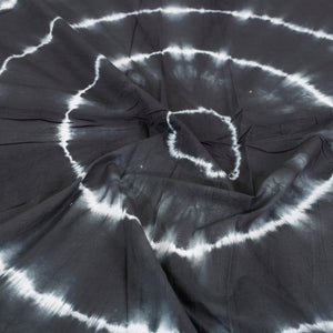 Black - Tie & Dye Cotton Double Shibori Bed Sheet Set