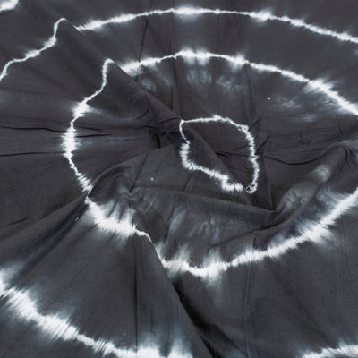 Black - Tie & Dye Cotton Double Shibori Bed Sheet Set