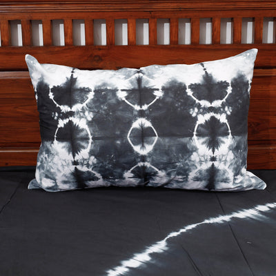 Black - Tie & Dye Cotton Double Shibori Bed Sheet Set