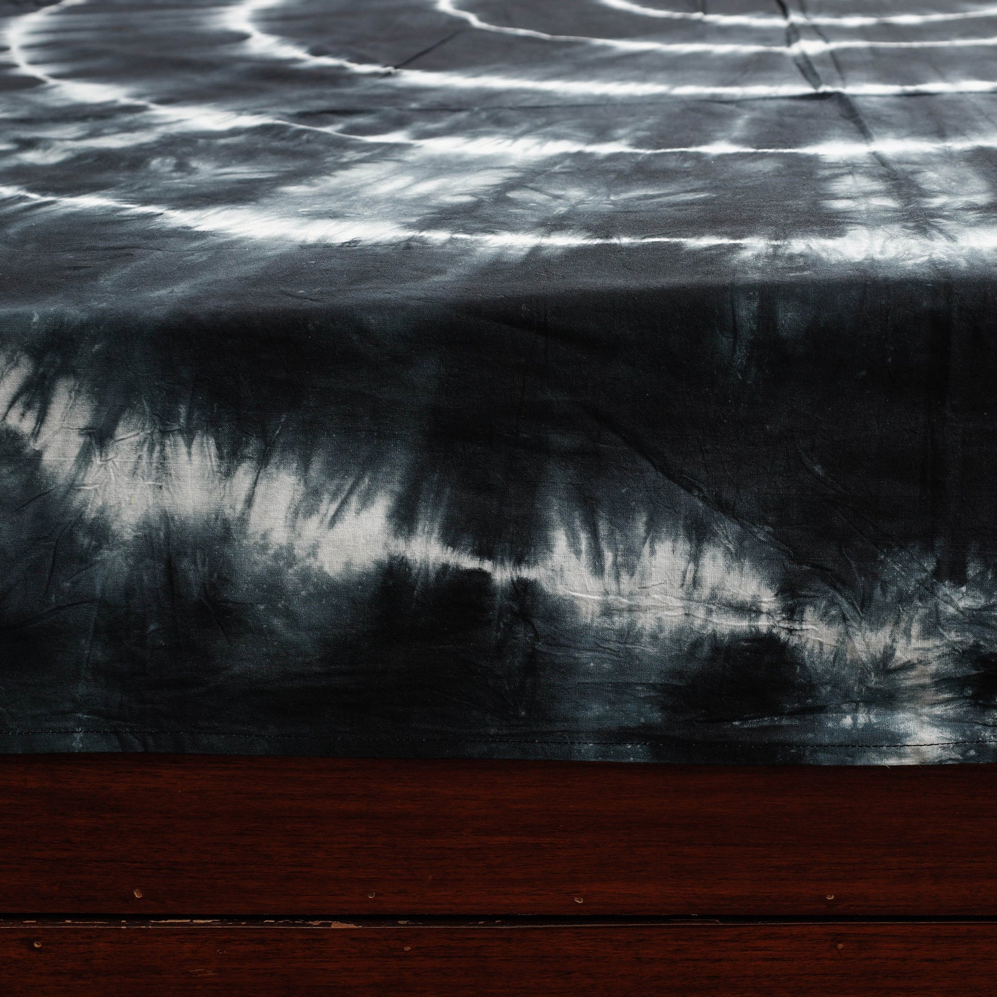 Black - Tie & Dye Cotton Double Shibori Bed Sheet Set