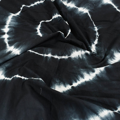 Black - Tie & Dye Cotton Double Shibori Bed Sheet Set