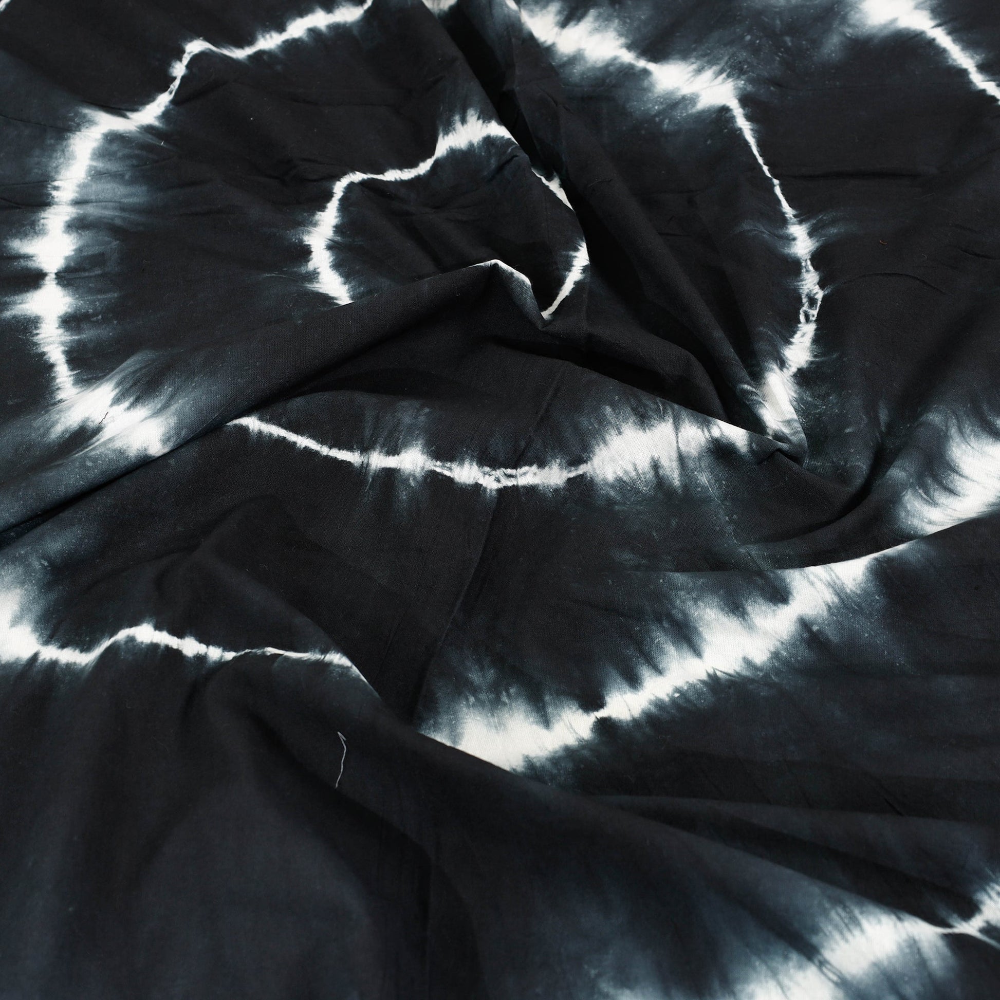 Black - Tie & Dye Cotton Double Shibori Bed Sheet Set