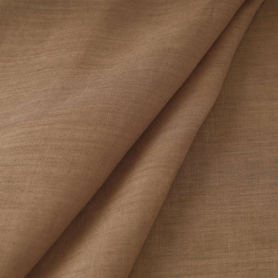 Brown - Handloom Pure Linen Bhagalpuri Fabric 09