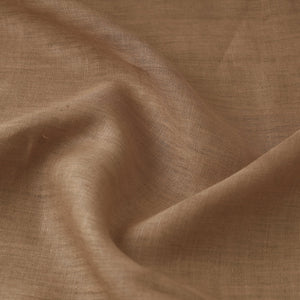 Brown - Handloom Pure Linen Bhagalpuri Fabric 09