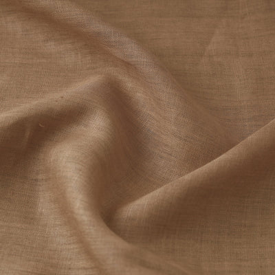 Brown - Handloom Pure Linen Bhagalpuri Fabric 09
