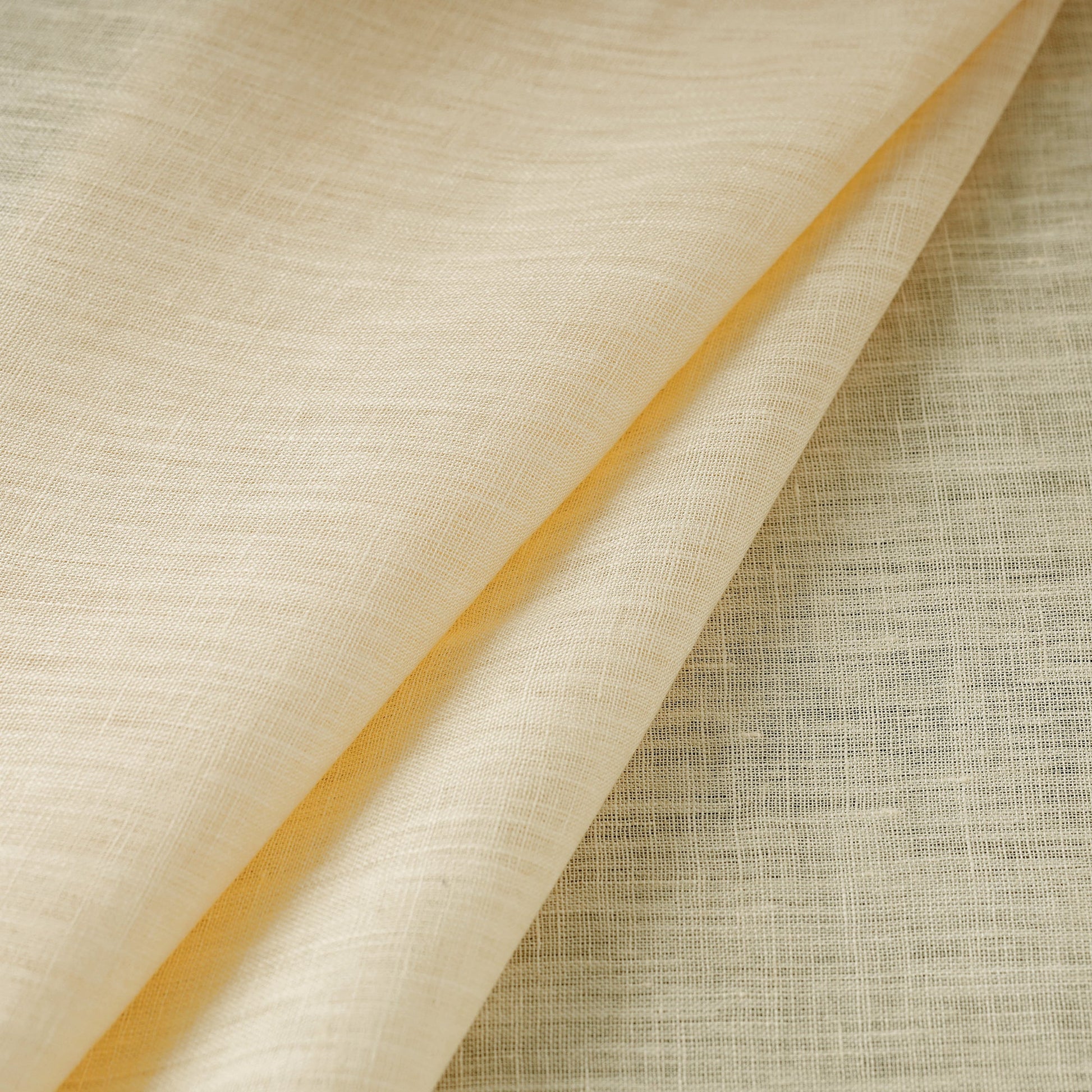 Beige - Bhagalpuri Handloom Pure Linen Fabric
