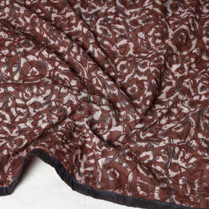 Brown - Bagru Block Printed Tagai Work Cotton Stole