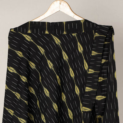 Black - Wrap Around Cotton Pochampally Ikat Skirt