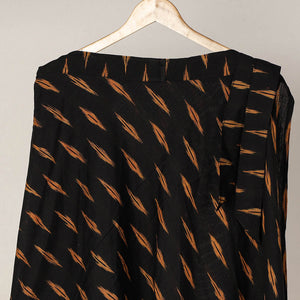 Black - Wrap Around Cotton Pochampally Ikat Skirt