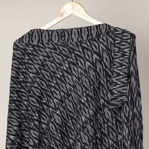 Black - Wrap Around Cotton Pochampally Ikat Skirt