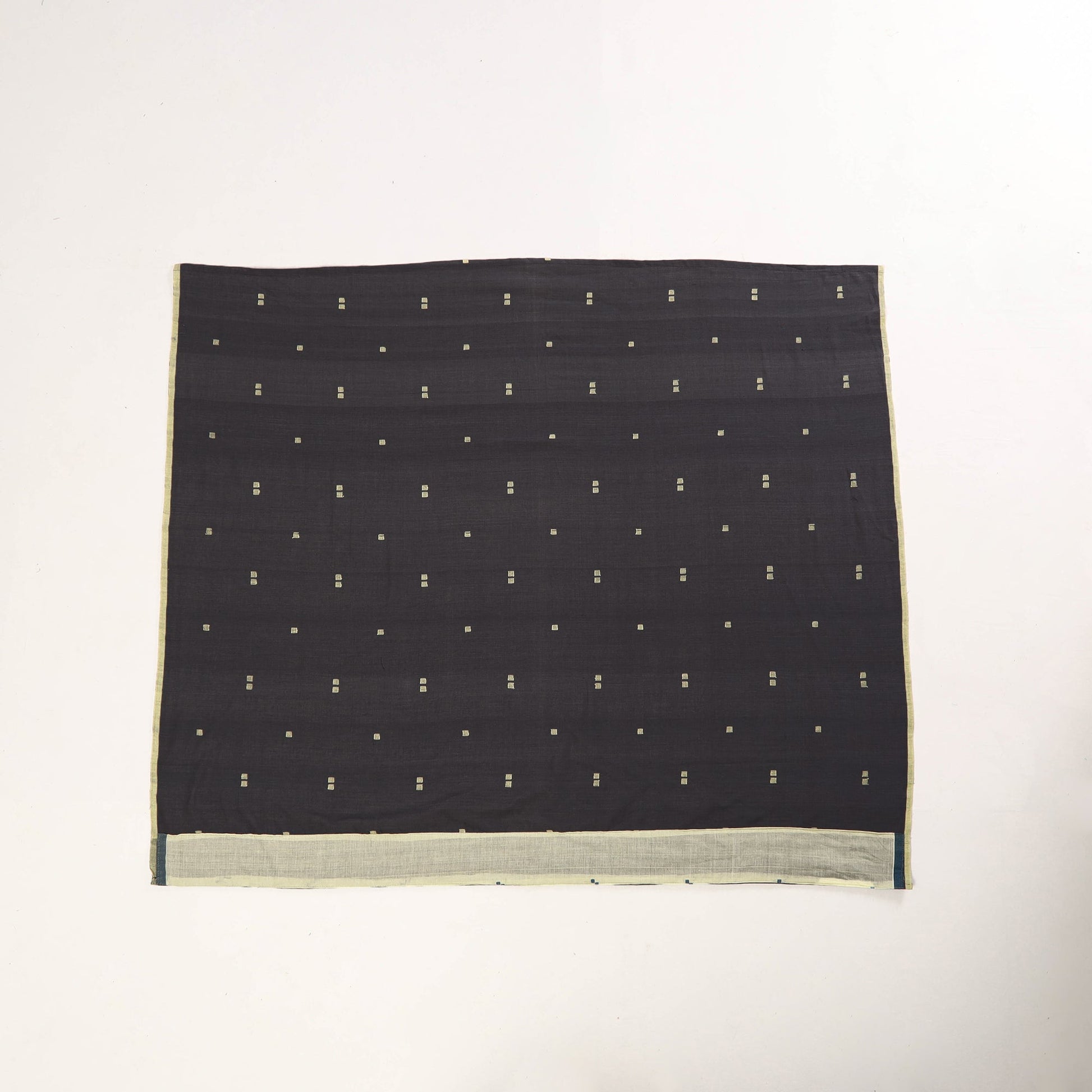 Black - Rangoli Jamdani Cotton Blouse Piece