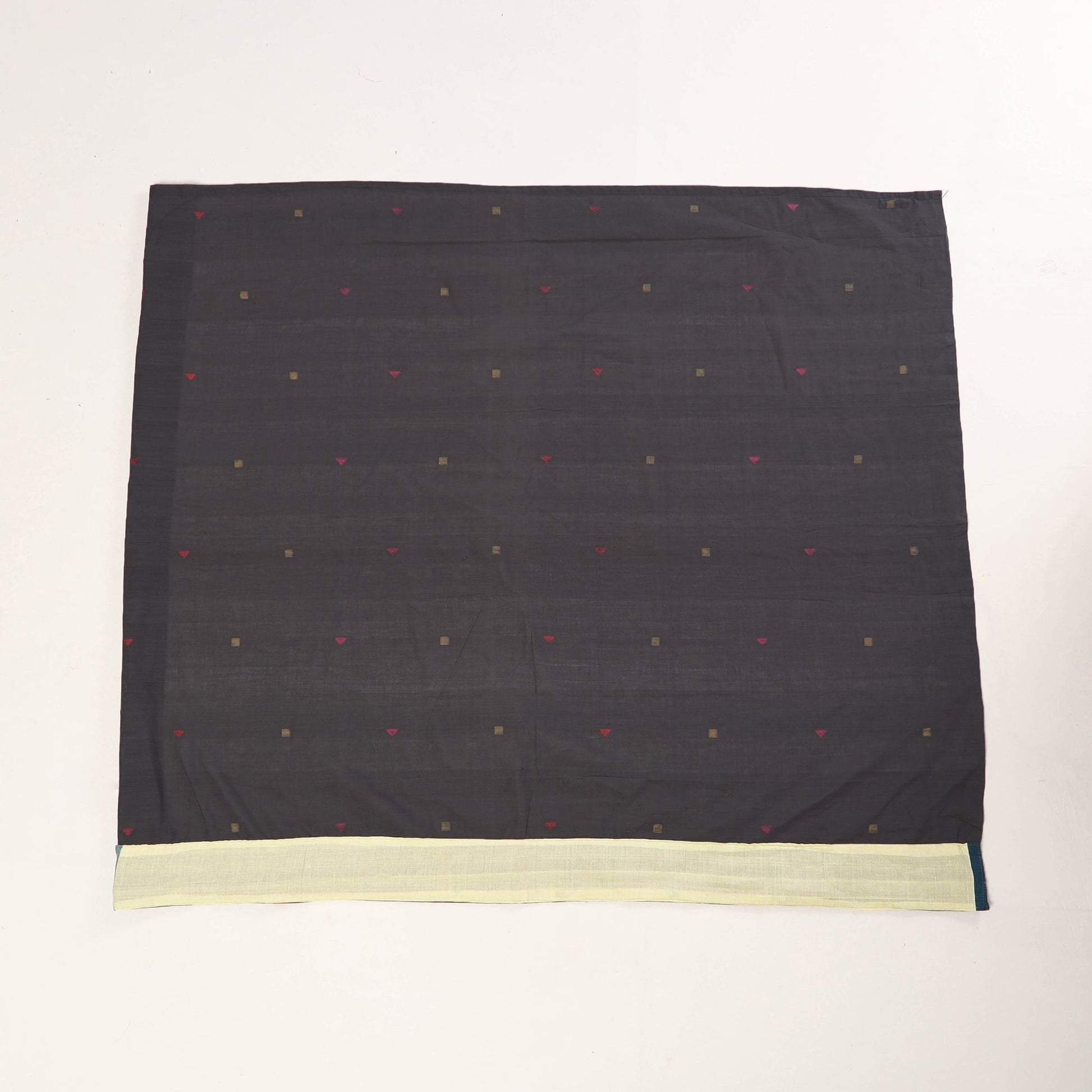 Black - Rangoli Jamdani Cotton Blouse Piece