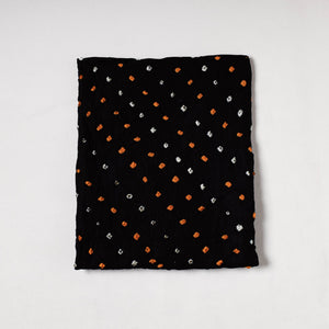 Black - Kutch Bandhani Tie-Dye Mul Cotton Precut Fabric
