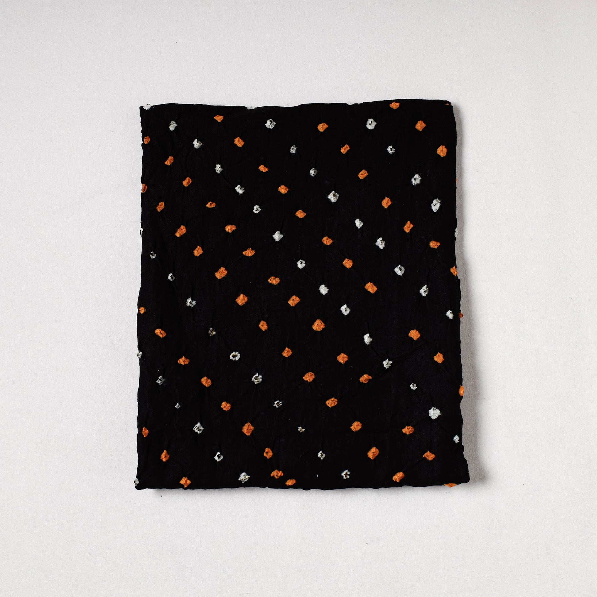 Black - Kutch Bandhani Tie-Dye Mul Cotton Precut Fabric