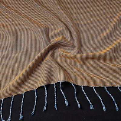 Brown - Mangalagiri Handloom Cotton Stole with Tassels